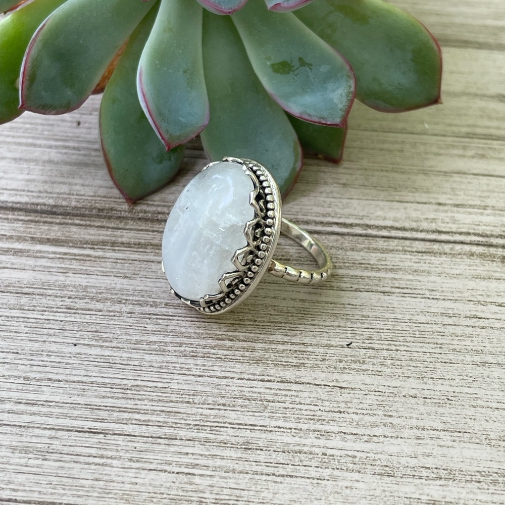 Moonstone Sterling Silver Ring size 6.5